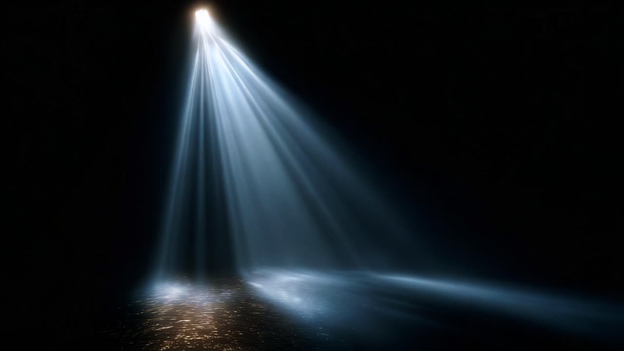 A Captivating Display of Light Rays Illuminating a Dark Surface, Creating an Enigmatic Atmosphere with Dynamic Reflections and Shadows, Capturing the Essence of Mystery and Beauty