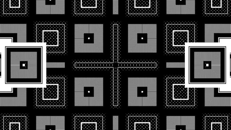 Abstract Geometric Pattern Animation with Pulsing Squares