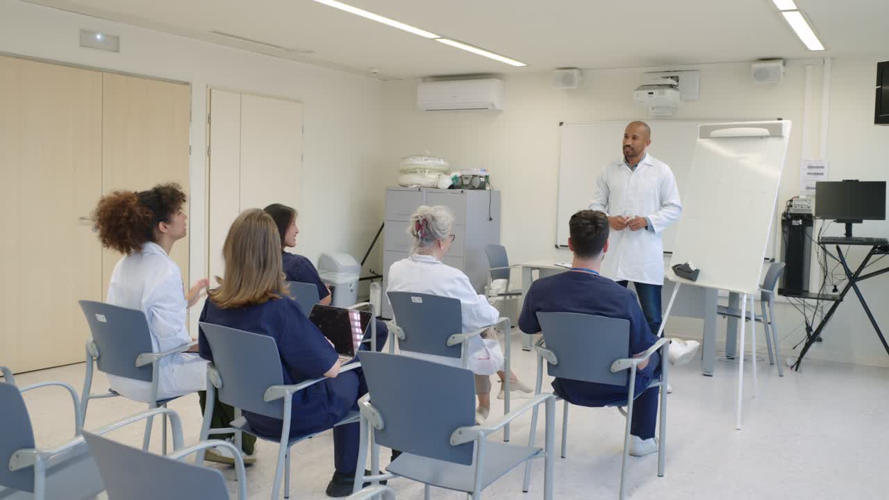 Medical professionals in a training session