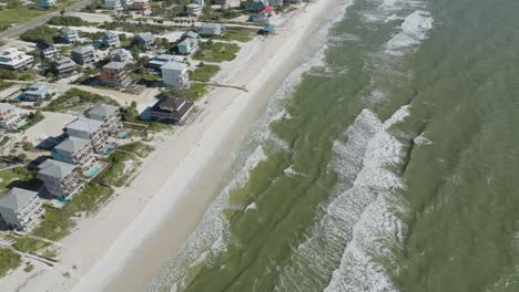 aerial of beach at cape san blas, florida