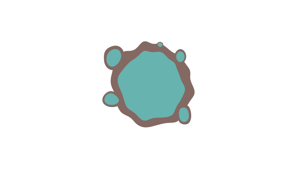 바이러스 셀 아이콘 플래트 루프