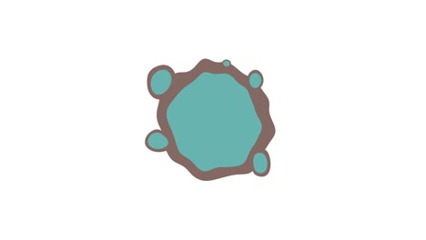 el icono de la célula del virus es un bucle plano.