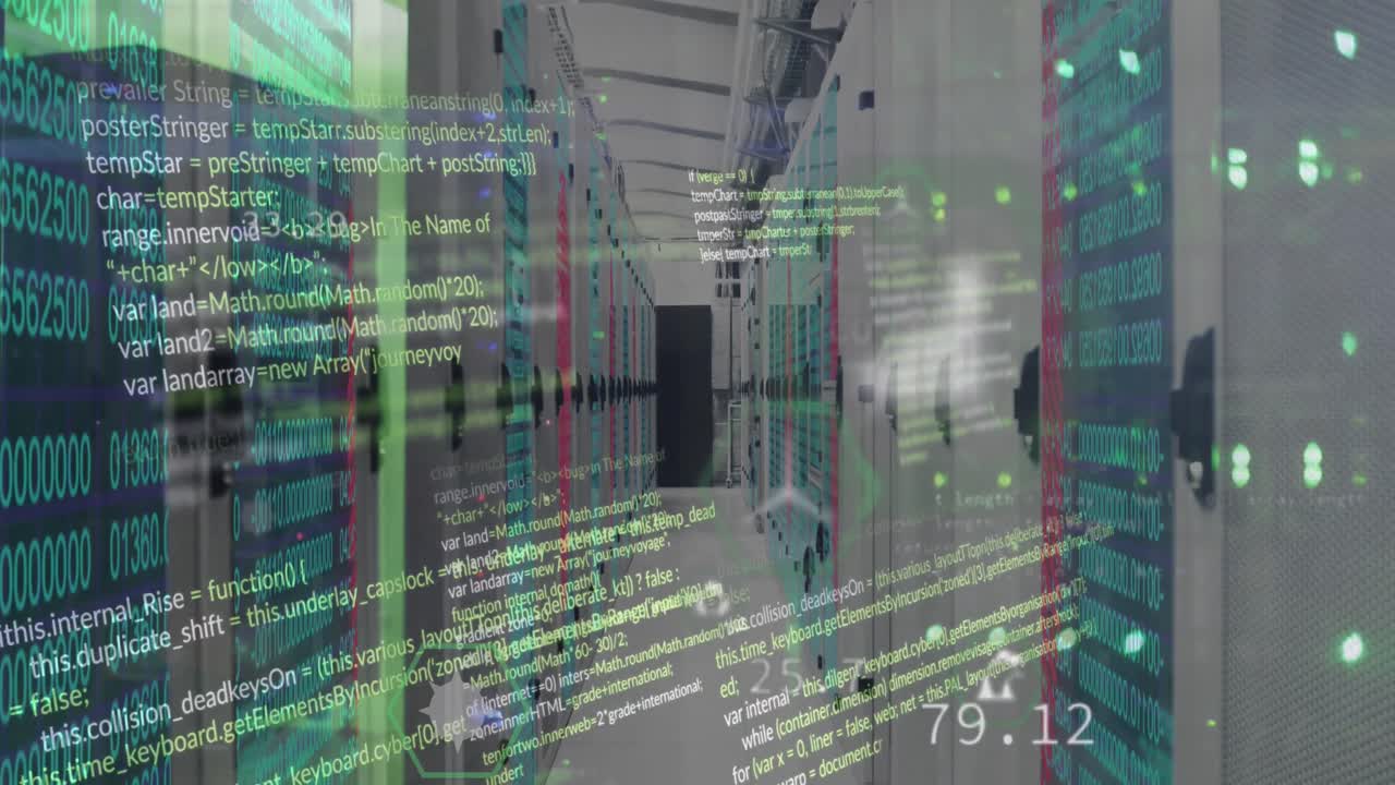 Animation of data processing over computer servers