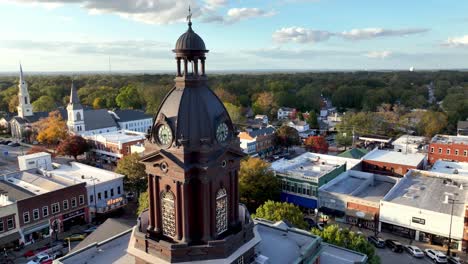 aerial courthouse in newnan georgia, small town america