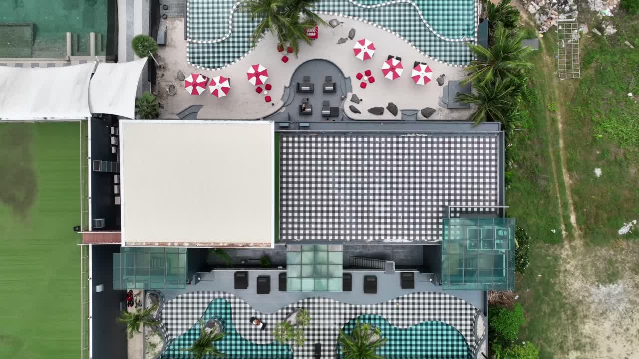 태국 푸켓 의 해변 의 드론  ⁇ , 사진 호텔