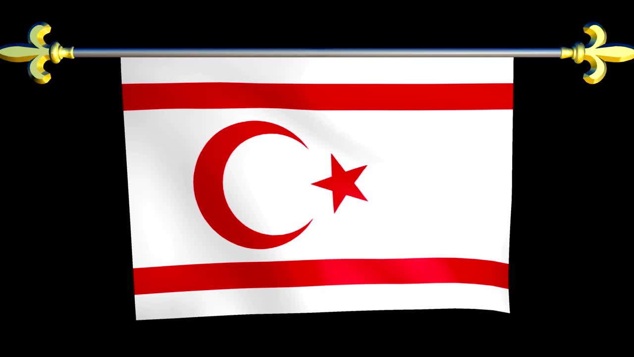 Kuzey Kıbrıs'ın Büyük Döngülü Hareketli Bayrağı