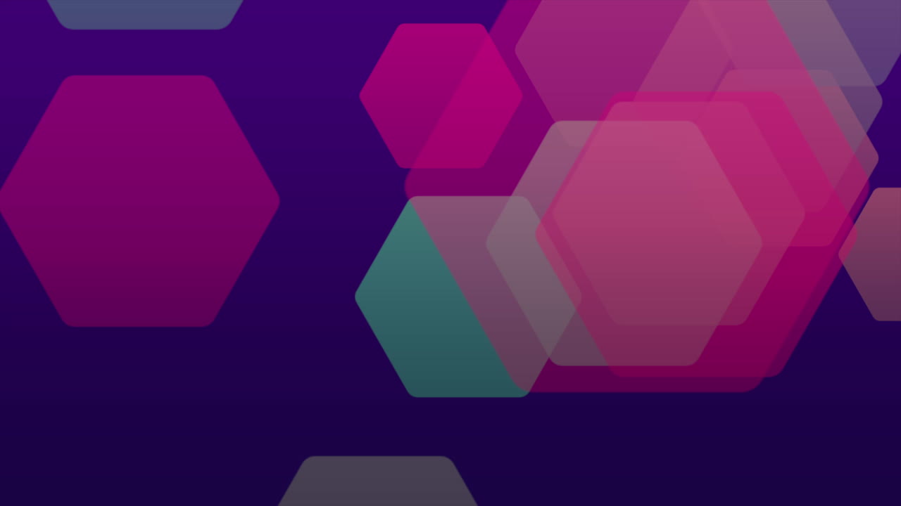 patrón de hexágonos coloridos en el gradiente azul