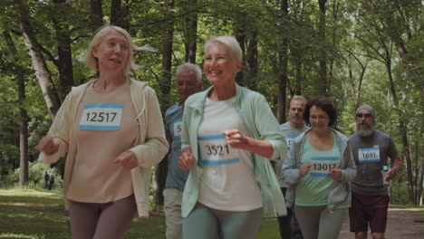 seniors enjoying a park run