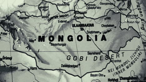 a detailed map of mongolia and the gobi desert