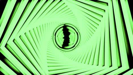 abstract green spiral tunnel
