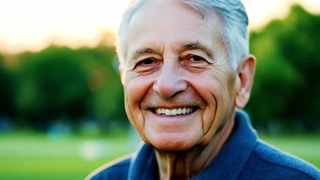 retrato de un anciano sonriente
