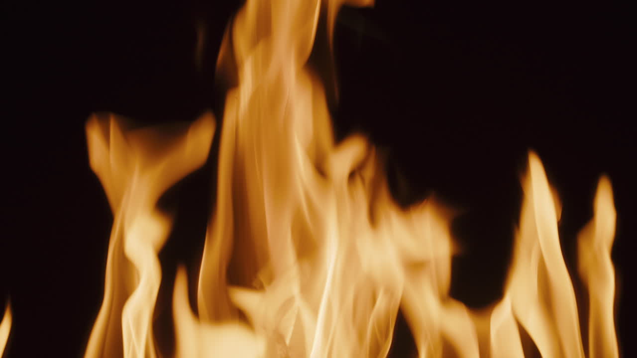 Primo piano di fiamme di fuoco