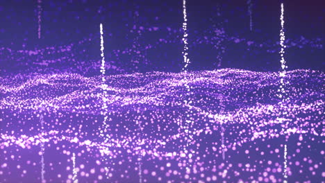 abstract purple particle waves