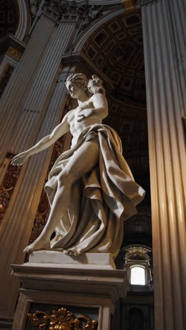 st. peter's basilica: grand dome and classical sculptures