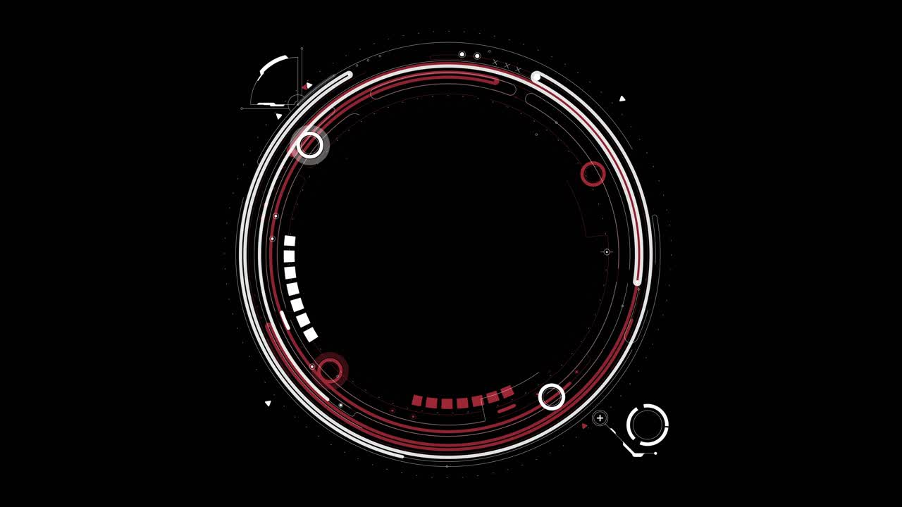 círculo de hud con elementos