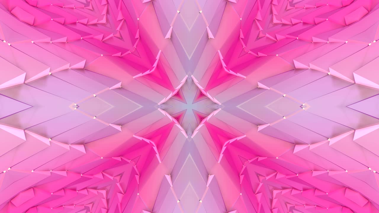 fondo 3d abstracto simple en color gradiente púrpura rojo, estilo poli bajo como fondo geométrico moderno o entorno matemático con efecto caleidoscópico. 4k uhd o bucle sin costuras fullhd. 24
