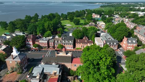 New-Castle-Delaware-River-aerial-establishing-shot