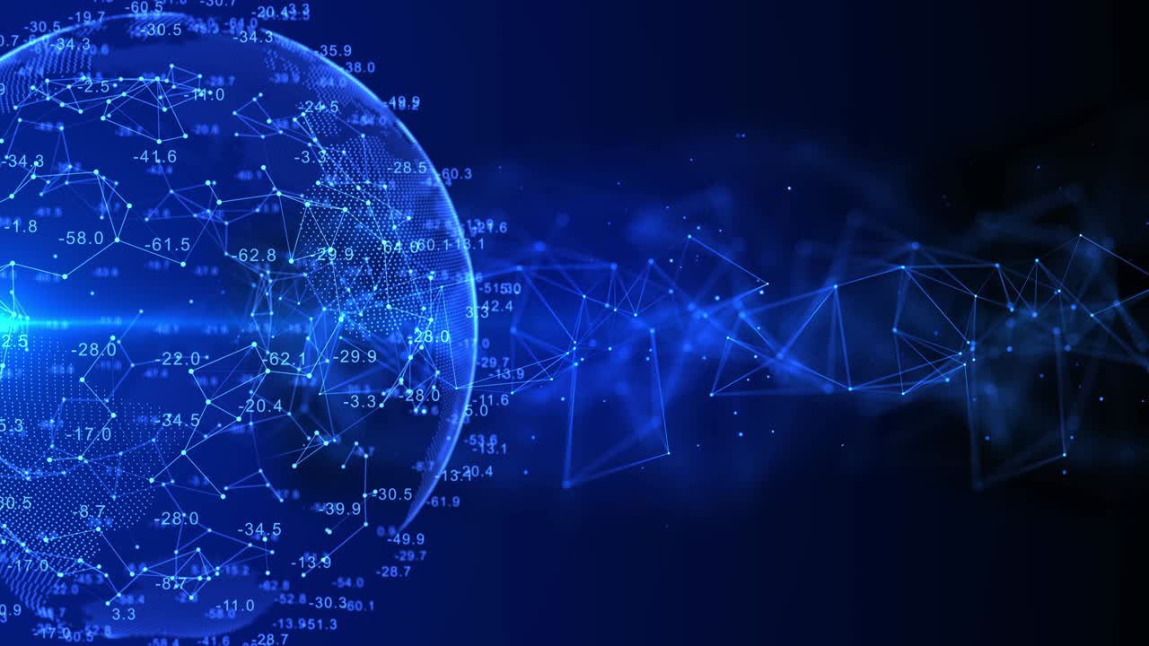 4K Global network connection Loop Animation Background.