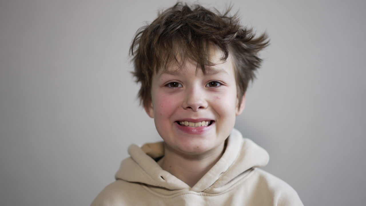 retrato de un niño sonriente