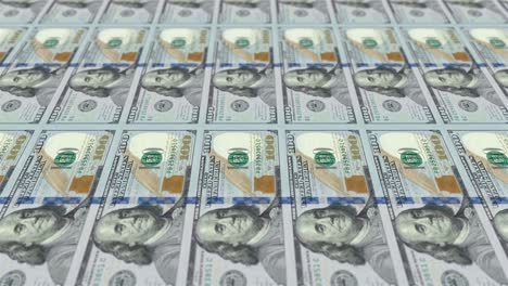usa dollars banknotes money printing process dollar cash work investment machine print. 3d render.