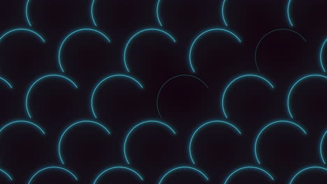 curved lines of black and blue waves ripple with glowing motion