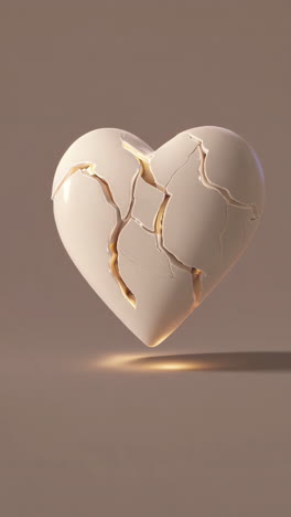 broken heart 3d rendering