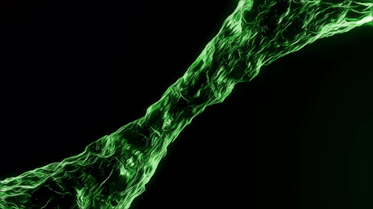 Abstract Green Flowing Liquid
