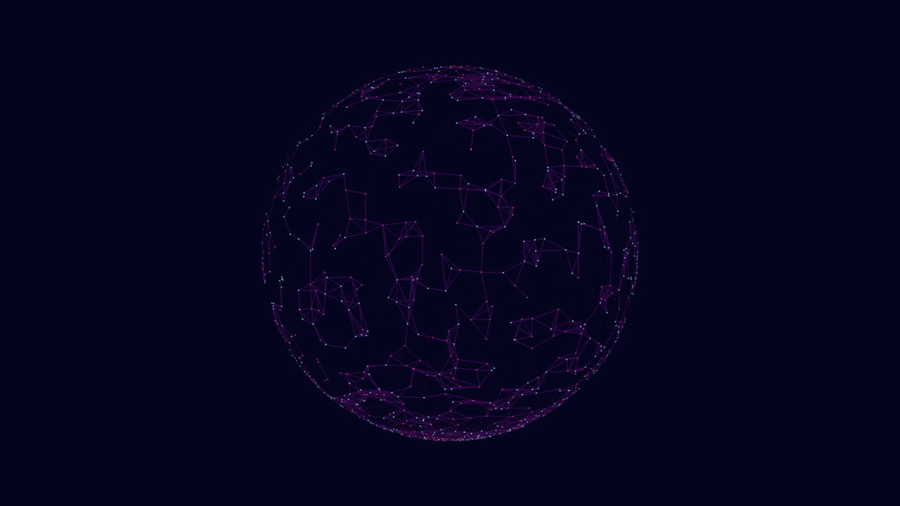 Interconnected purple sphere a celestial tapestry