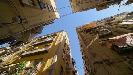 wide angle clip on a gimbal of the historic district in naples - quartieri spagnoli - 03