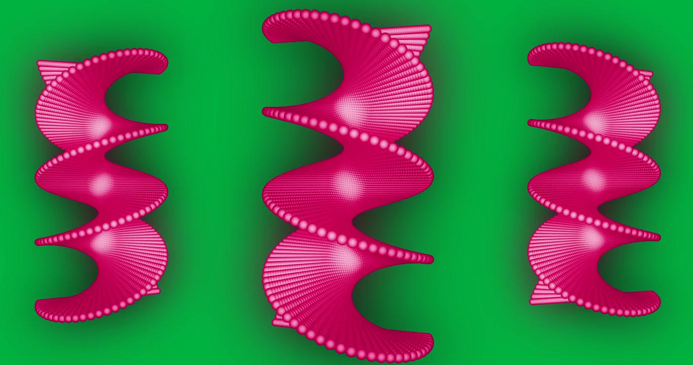 Animazione di filamenti di DNA su sfondo trasparente