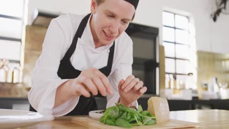 Chef-adding-some-fresh-salad