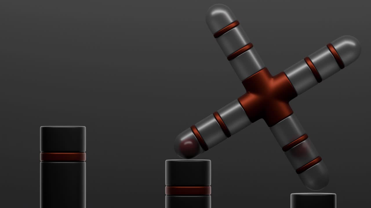 3d 모델과 함께 추상적인 기하학적 디자인