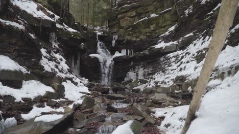 waterfall in mountains, infinite cinemagraph loop of water stream