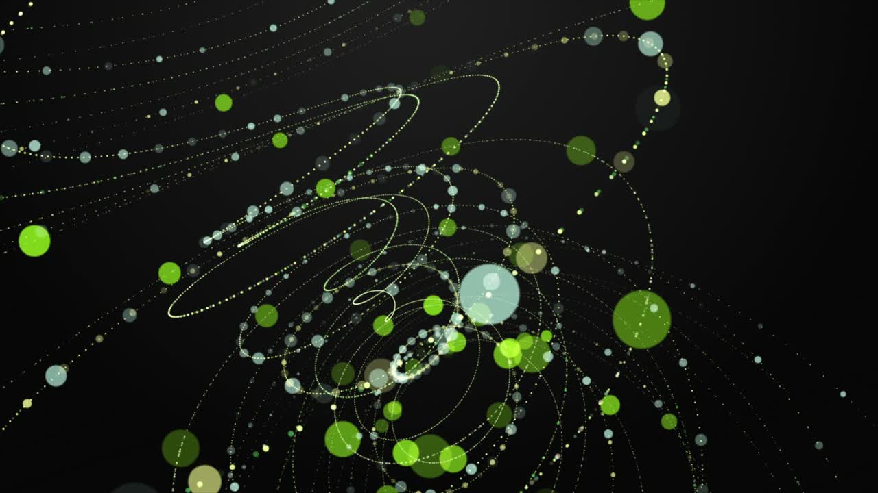 천천히 움직이는 입자 줄무 객체와 함께 미래 애니메이션, 4096x2304 루프 4k