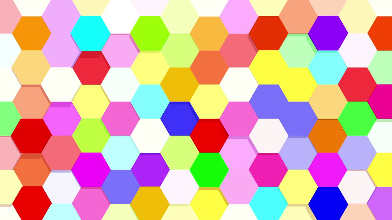 colorida caja de forma geométrica movimiento de bucle sin costuras suavemente alrededor puede ser utilizado como fondo para la educación del niño.