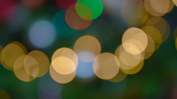 defocused christmas lights background