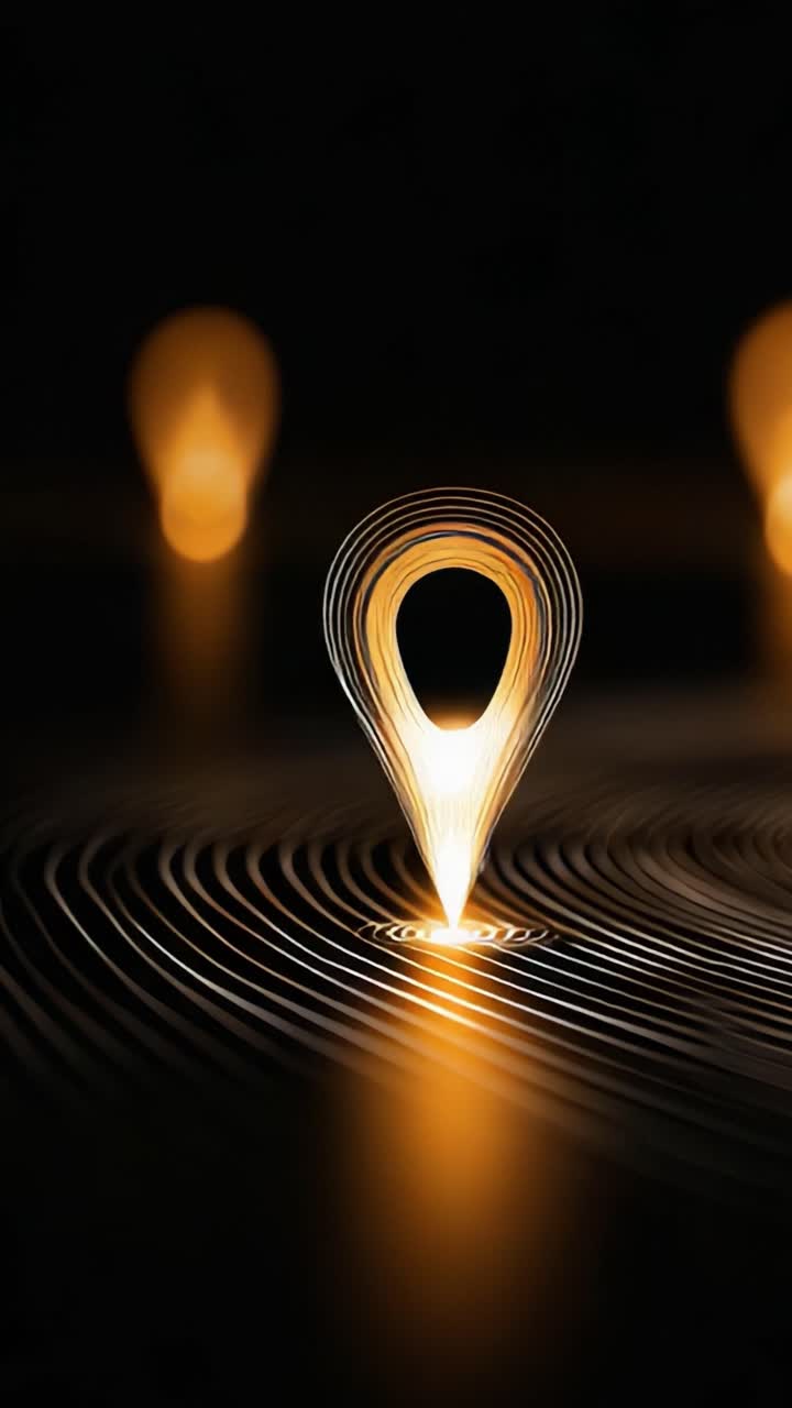 A Stunning Visual Representation of Digital Navigation with Glowing Markers Illuminating a Dark Surface, Creating an Engaging Aesthetic of Modern Technology