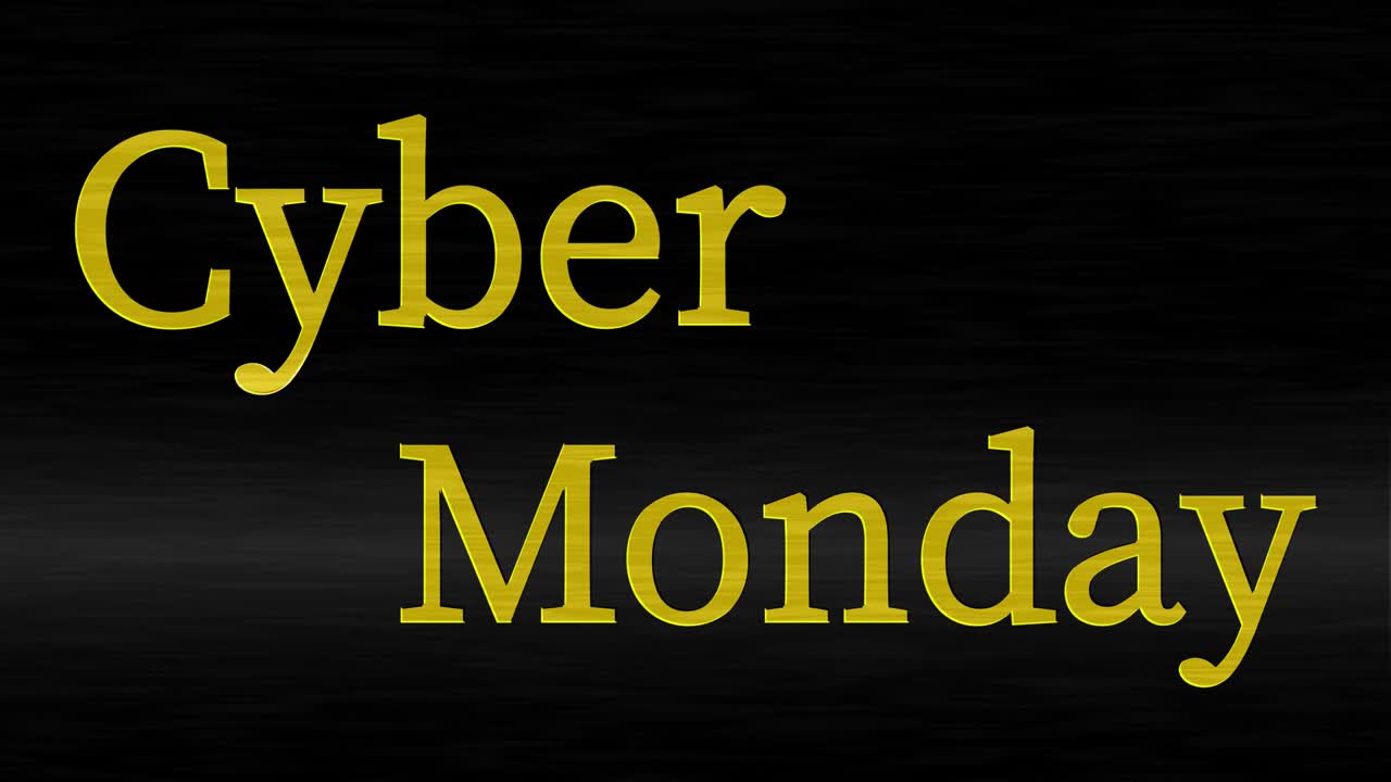 ciber lunes venta evento texto animación gráficos en movimiento