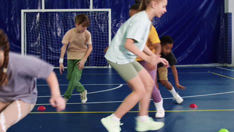 kids training indoors