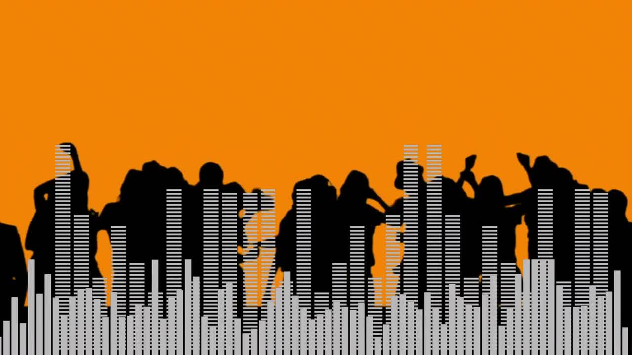 파티 사람들이 비트에 맞춰 춤을 추고 있습니다.