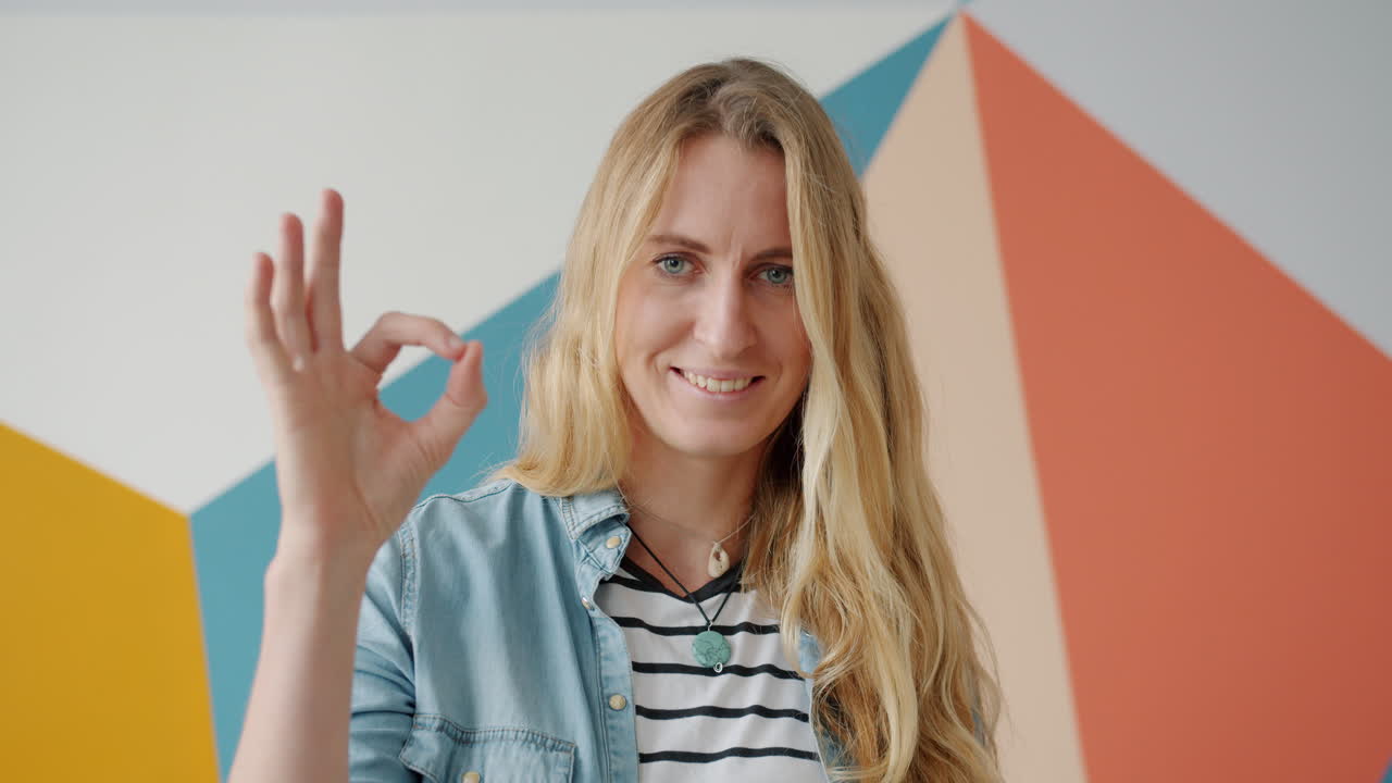Woman Making an OK Sign