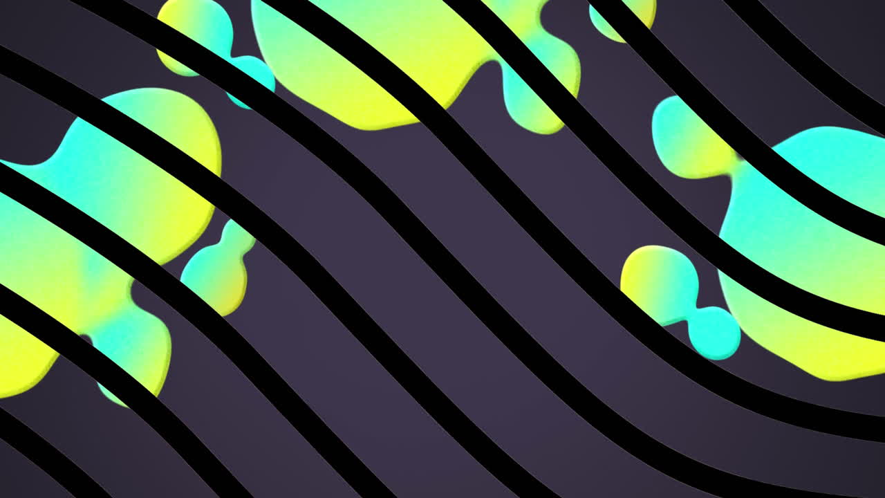 Animation of wave pattern over multicolored abstract pattern against gray background