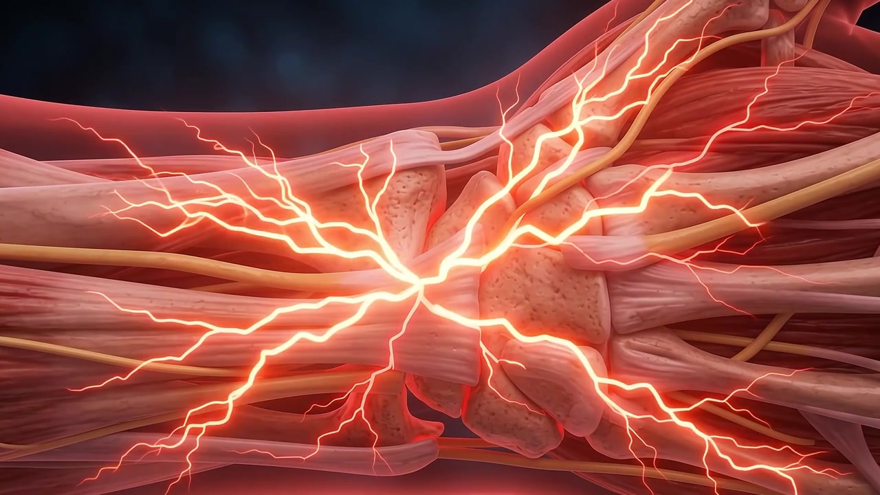Medicinsk animation af karpaltunnelsyndrom og håndledssmerter
