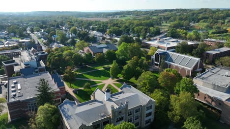 college campus in usa town