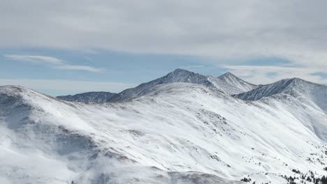 Aerial-views-of-mountain-peaks-from-Loveland-Pass,-Colorado