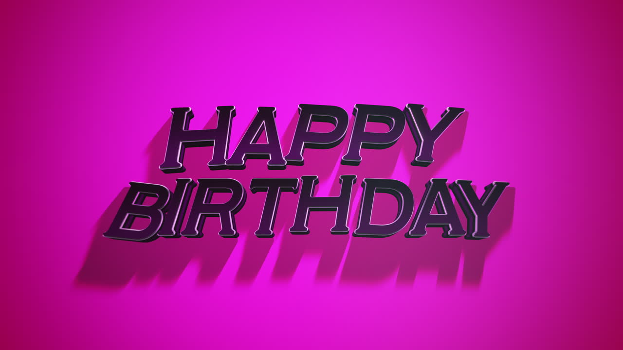 feliz cumpleaños moderno en gradiente de moda rosa