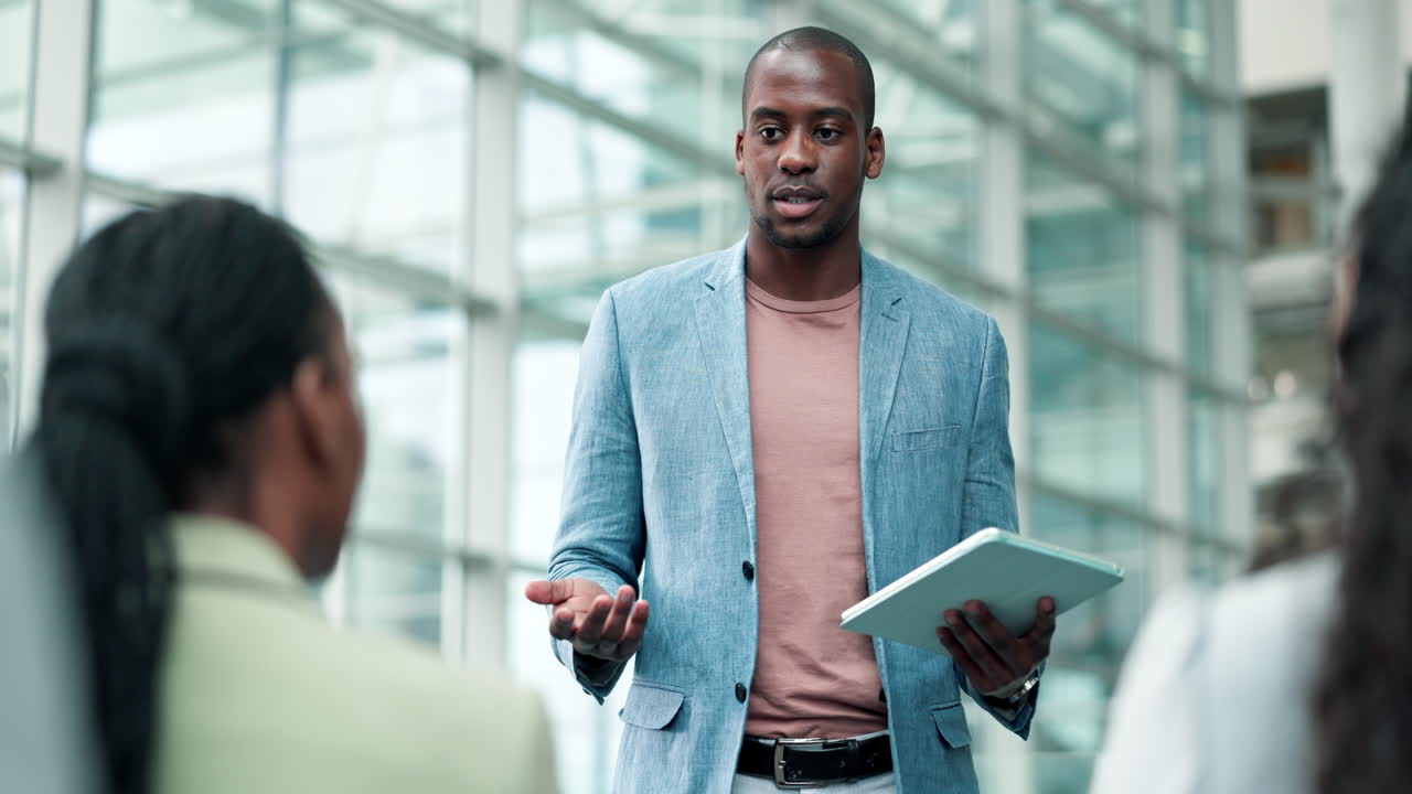 Business people, audience question