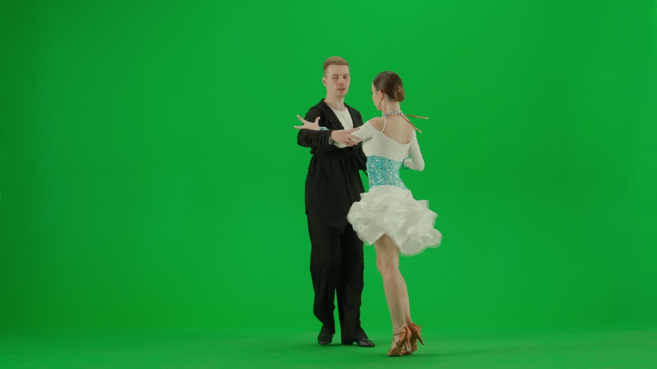 Ballroom Dancers on Green Screen