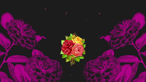 rosas vintage y flores rosas