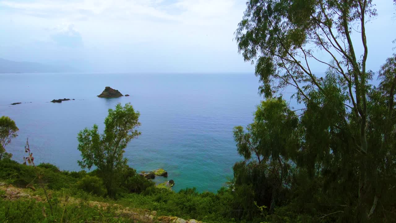 Seaside exploration natural landscape shore cliffs ocean west coast coastline scenic nature. Jijel Algeria